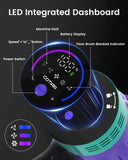 COTIAR Cordless Vacuum Cleaner, 650W 48KPA 60Min Wireless Vacuum for Home, Stick Vacuum with Green Light Anti-Tangle, Rechargeable Vacuum Cleaners for Pet Hair Carpet Hard Floors （Purple）