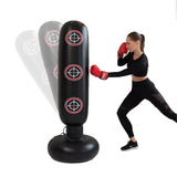 Punching Bag with Stand Adult,Kizcmvre Inflatable Freestanding Heavy Duty Boxing Bag,Women Men Training Equipment Exercise Boxing Standing Punching Bag (Black). Kizcmvre