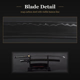 1045 Carbon Steel Tomoe Crest Katana, Hand Forged Full Tang Japanese Sword