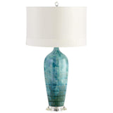 Cyan Design 05212 Elysia Table Lamp, 1-Light 100 Watts, Blue Glaze