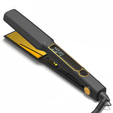 Thirtek Professional Hair Straightener,1.5 inch Ceramic & Titanium Flat Iron,15 Adjustable Temperature Levels,LCD Display, 25s Quick Heat Up,Styling Tools for Thick Hair,Dual Voltage,Black&Gold