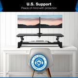 Mount-It! Standing Desk Converter Dual Monitor, 2 Screen Mounts Included, Height Adjustable Desk