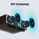 LONPOO Stereo System Systems with CD Player, 40W CD Players for Home, Bluetooth, USB Playback, FM Radio, Aux-Input, Earphone Port