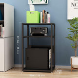 PXIWDAN Printer Stand Removable Printer Stand Office 3-Layer Fax Machine Scanner Shelf Living Room with Non-Slip Feet for Office(E)