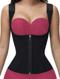 SHAPSHE Waist Trainer for Women, Tummy Control Sports Girdle, Workout Body Shaper with Adjustable Shoulder Strap Black L