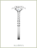 Dazzlingrock Collection IGI Certified 1.14 ctw Oval & Round Lab Grown White Diamond Solitaire Engagement Ring for Women in 925 Sterling Silver Size 5