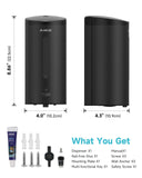 AIKE Wall Mount Automatic Foam Soap Dispenser 25 OZ Commercial Large Capacity Stainless Steel Model AK1205FA(Matte Black)