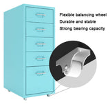Slim le Metal File Cabinet with Lock - 5 Ders for Legal/Letter/A4 Files - Office Sto in d - Secure Filing Solut for Home/Office
