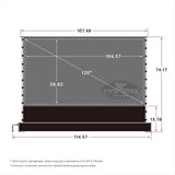 VIVIDSTORM Motorized Floor Rising UST ALR Projector Screen for Home Theater, Tensioned Wrinkle-Free Surface, Smart App and Voice Control, No Wall Mount Needed,VSDSTUST120H