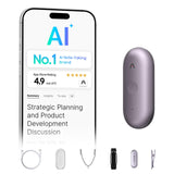 Plaud NotePin S Wearable AI Voice Recorder, Transcribe & Summarize, Purple