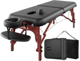 84" Professional Massage Portable Table with Carrying Bag & Wooden Leg Hold Up to 1100LBS CLORIS
