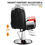 Artist hand Salon Chair for Hair Stylist Reclining Barber Chair Heavy Duty Hydraulic Hairdresser Chair Spa Furniture Shampoo Extra Wider Seat Beauty Hair Salon Equipment