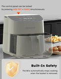 Nuwave Brio Plus 8 Qt Air Fryer, PFAS Free, New & Improved, Digital Touch Screen, Cool White Display, 50°F~400°F