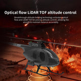 rcxperts YU Xiang F119S MD500 Remote Control Helicopter, 1/16 2.4G 9CH 250-Class 6-Axis Gyro Military RC Helicopter with 6G/3D Switchable Modes and Optical Flow for Adult(Black/2 Battery)