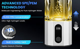 ADNELI Hydrogen Water Bottle 10,000+PPB - PPB Molecular Hydrogen Infusion - SPE/PEM Technology (Silver)