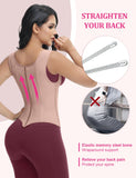 SHAPSHE Waist Trainer for Women, Tummy Control Sports Girdle, Workout Body Shaper with Adjustable Shoulder Strap Rosy Brown S