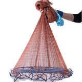 Fishing Cast Net Tire Line Cast Nets with Flying Disc Ez Throw Cast Net | 3/5 Inch Mesh - 11FT CINGHI LUSSO
