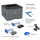 Brother HL-L5000D Wired Monochrome Single-Function Laser Printer - Print only - 42 ppm, 1200 x 1200 dpi, 8.5" x 14" Legal