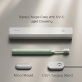 SURI 1.0 Sonic Electric Toothbrush with UV Cleaning Travel Case | 1 Month+ Battery | Designed in California | Electric Toothbrush for Adults | Travel Toothbrushes | Tooth Brush | Green