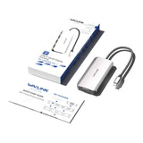 WAVLINK Laptop Docking Station, Quad Monitors, Dual HDMI, DisplayPort, VGA