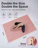 Large Yoga Mat (75 * 52 * 1/2inch),Extra Wide TPE Exercise Mat, Non-Slip Workout Mat for Pilates, Fitness, Barefoot