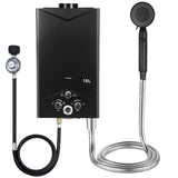 US Fast Arrival Tankless Water Heater Propane, 4.21GPM 16L Outdoor Portable Gas Instant Hot Water Heater with Digital Display Sprinkler for Camping Barn Cabin RV 1 Set