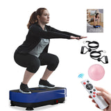 Natini Vibration Plate Exercise Machine, Vibration Plate for Lymphatic Drainage, Whole Body Workout Vibration Fitness Platform (Blue)