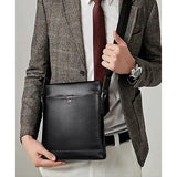 Leather Crossbody Bag Leisure Men's Large Capacity Vertical Payment Fashion Shoulder Top-grain
