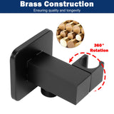 Brass Hand Held Shower Head, Luxury High Pressure Showerhead Kit with Wall Connector and Hose Set NearMoon