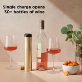 Rabbit Electric Wine Opener, Automatic Corkscrew with Built-In Foil Cutter, Removes Cork in Seconds, Gold