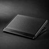 LeeQinersw Laptop Cooling Stand with USB Ports Ventilated Laptop Stand with Six Fans Ergonomic Notebook Cooling Pad for Office Workers, Silver