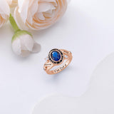 Oseew 2027 Engravable Class Ring for Women High School (Rose Gold)