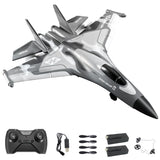 QuirkyGlee Rc Plane F-22, Stealth Raptor Remote Control Airplane 3 Channel Stunt Fighter with 3 Modes Xpilot Stabilization System Easy Fly for Beginners, Aircraft Toy Gift for Adults