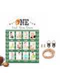 DegoCython My First Year Photo Frame,wooden 12 month picture frame for baby first year, t 2x3 Inch Picture Holder With Hang Hooks, Desktop Display For Infant 0-12 Months, Baby Gift, Birthday Party