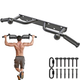Kipika Heavy Duty Wall Mounted Pull Up Bar, Ball Finger Grip Training, 1 3/10" Durable Steel Tubing, 5 Hand Grip, 38" Wide, 6" Wall to Bar Spacing, More Stable 6 Hole Kipika