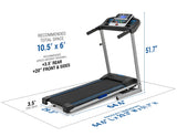 XTERRA Fitness TR260 Folding Smart Treadmill, 250 LB Weight Capacity, 2.25HP Motor, Multiple Levels of Incline, 12 Preset Programs, XTERRA+ Fitness App Included with Purchase