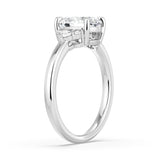 MSBLUE® Size 9 IGI Certified 2ct Oval Cut Moissanite Engagement Ring