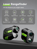 Flysocks Golf Rangefinder with Slope, 1200 Yard Laser Range Finder Golfing, Flag-Locking Vibration, 7X Magnification