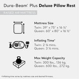 Intex Dura Beam Deluxe Pillow Raised Inflatable Velvet Fiber-Tech Airbed Mattress with Built in Pump & Portable Storage Carrying Case, Twin (2 Pack)