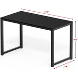 SHW 48-Inch Commercial-Grade Office Computer Desk, Black