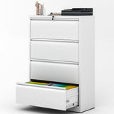 4 Drawer File Cabinet with Lock,Metal Lateral File Cabinets for Home Office
