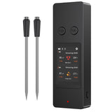800FT Wireless Meat Thermometer Digital with 2 Upgraded Ultra-Thin Probe, Large Touchscreen, Kitchen Food Thermometer for Cooking Oven, Smoker, Rotisserie, BBQ