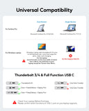 Laptop Docking Station Dual Monitor 4K@60Hz, 6*USB-C/A, PD3.0, Windows Only