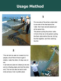 32.8-196 Ft High Mesh Fishing Drag Net - Handmade Nylon Gill Net for Beach, Ponds, Rivers & Lakes - Durable Seine Equipment for Easy Catching
