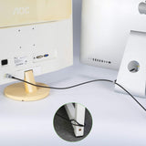 LORADAR Daul Head Twin Cable Lock Lock for Laptops，Monitor 3 Keys 6.7Foot Lock Two Devices At The Same Time