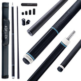 KONLLEN 2.0 Carbon Fiber Pool Cue Set, Low Deflection 11.8mm Tip