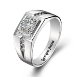 Oseew Mens moissanite Ring Gold 1CT Mens moissanite Band Ring Mens Moissanite Engagement Rings 10K 14K 18K Gold Sterling Silver