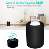 Papillon 6-Piece Bathroom Accessories Set, Toothbrush Holder with Cup, Soap Dispenser & Dish, Toilet Brush, Trash Can, Tumbler Set (Black)