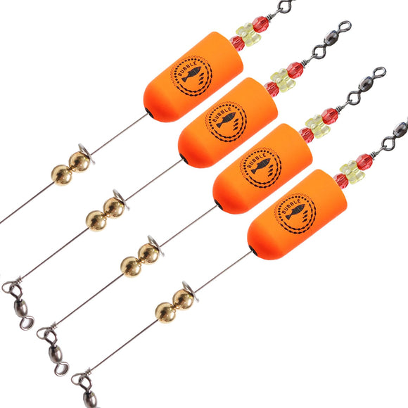 Popping Corks Floats for Saltwater Inshore Fishing Bobber 4pcs Rattle Rig Weighted Oval Popper Redfish Speckled Trout BUBBLE FISHING