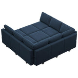 Belffin Modular Sectional Sofa with Ottomans Velvet Reversible Sleeper Sectional Sofa